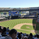 American Family Field (then called Miller Park) during a Milwaukee Brewers baseball game in July 2018.