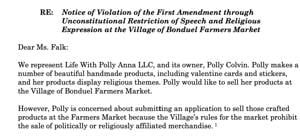 Legal group gets Wisconsin farmers market to repent on religion sales rule